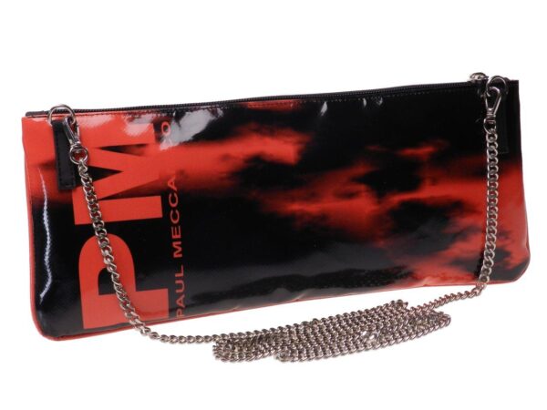 MAXI POCHETTE PAUL MECCANICO RED AND BLACK COLOURS TIE DYE FANTASY. RIBELLA MODEL MADE OF LORRY TARPAULIN. - Unique Pieces Paul Meccanico