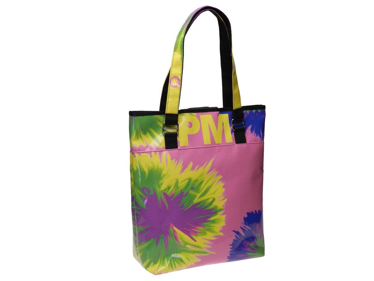 MAXI SHOPPER COLORATA CON FANTASIA TIE DYE. MODELLO SELZ REALIZZATO CON TELONI DI CAMION. - Edizione limitata Paul Meccanico