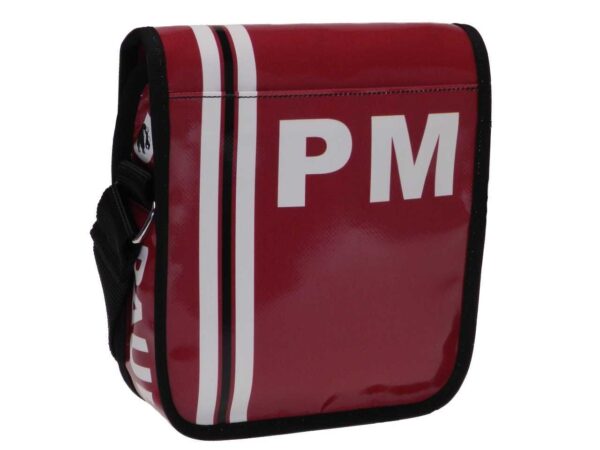 ORGANIZER SHOULDER BAG AMARANTH COLOUR. MIPOK MODEL MADE OF LORRY TARPAULIN. - Unique Pieces Paul Meccanico