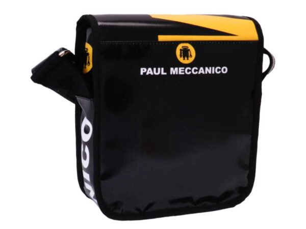 ORGANIZER SHOULDER BAG BLACK COLOR. MIPOK MODEL MADE OF LORRY TARPAULIN. - Unique Pieces Paul Meccanico