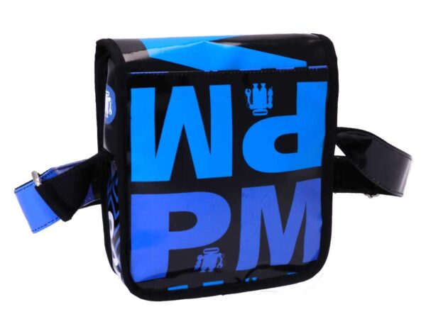 ORGANIZER SHOULDER BAG BLACK COLOR. MIPOK MODEL MADE OF LORRY TARPAULIN. - Unique Pieces Paul Meccanico