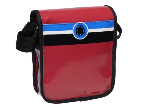 ORGANIZER SHOULDER BAG DARK RED COLOR. MIPOK MODEL MADE OF LORRY TARPAULIN. - Unique Pieces Paul Meccanico