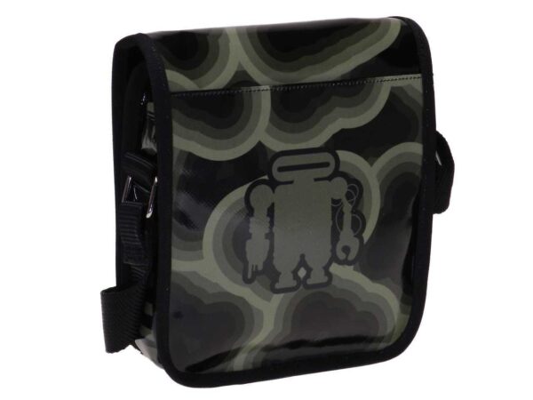 ORGANIZER SHOULDER BAG OPTICAL CAMOUFLAGE. MIPOK MODEL MADE OF LORRY TARPAULIN. - Unique Pieces Paul Meccanico