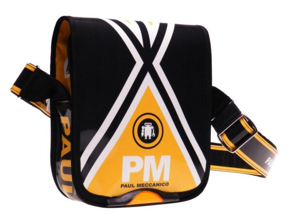ORGANIZER SHOULDER BAG PAUL MECCANICO. MIPOK MODEL YELLOW AND BLACK COLOURS. - Unique Pieces Paul Meccanico