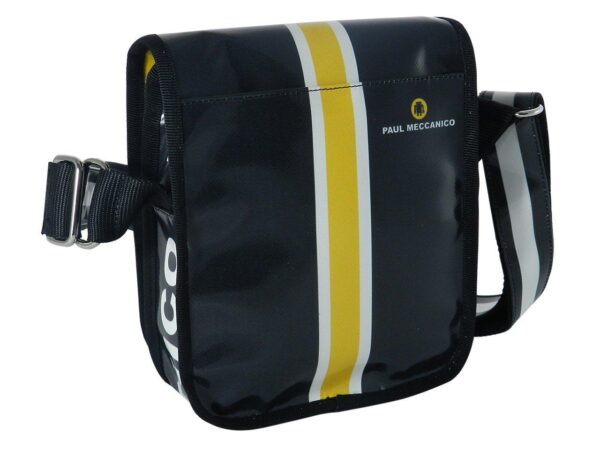 ORGANIZER SHOULDER BAG PAUL MECCANICO. MODEL MIPOK COLOUR BLACK WITH PAUL MECCANICO PATTERN. - Unique Pieces Paul Meccanico
