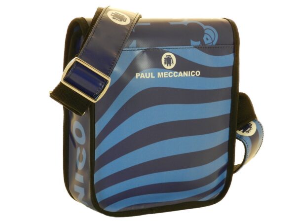 ORGANIZER SHOULDER BAG PAUL MECCANICO. MODEL MIPOK COLOUR BLUE FANTASY WAVY. - Unique Pieces Paul Meccanico