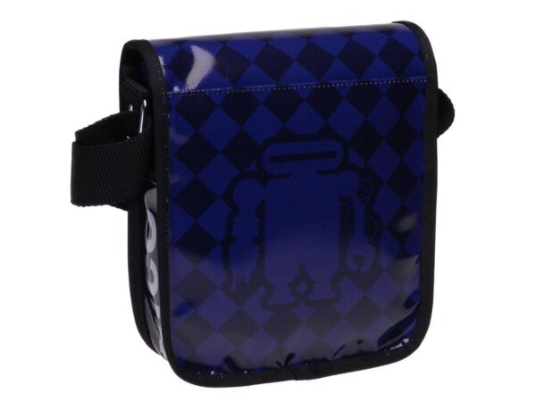ORGANIZER SHOULDER BAG PAUL MECCANICO. MODEL MIPOK COLOUR DARK BLUE WITH DIAMOND PATTERN. - Unique Pieces Paul Meccanico