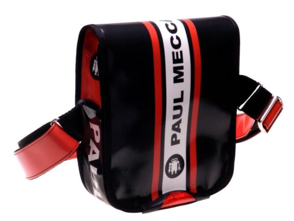 ORGANIZER SHOULDER BAG PAUL MECCANICO. MODEL MIPOK RED WHITE AND BLACK COLOURS. - Unique Pieces Paul Meccanico
