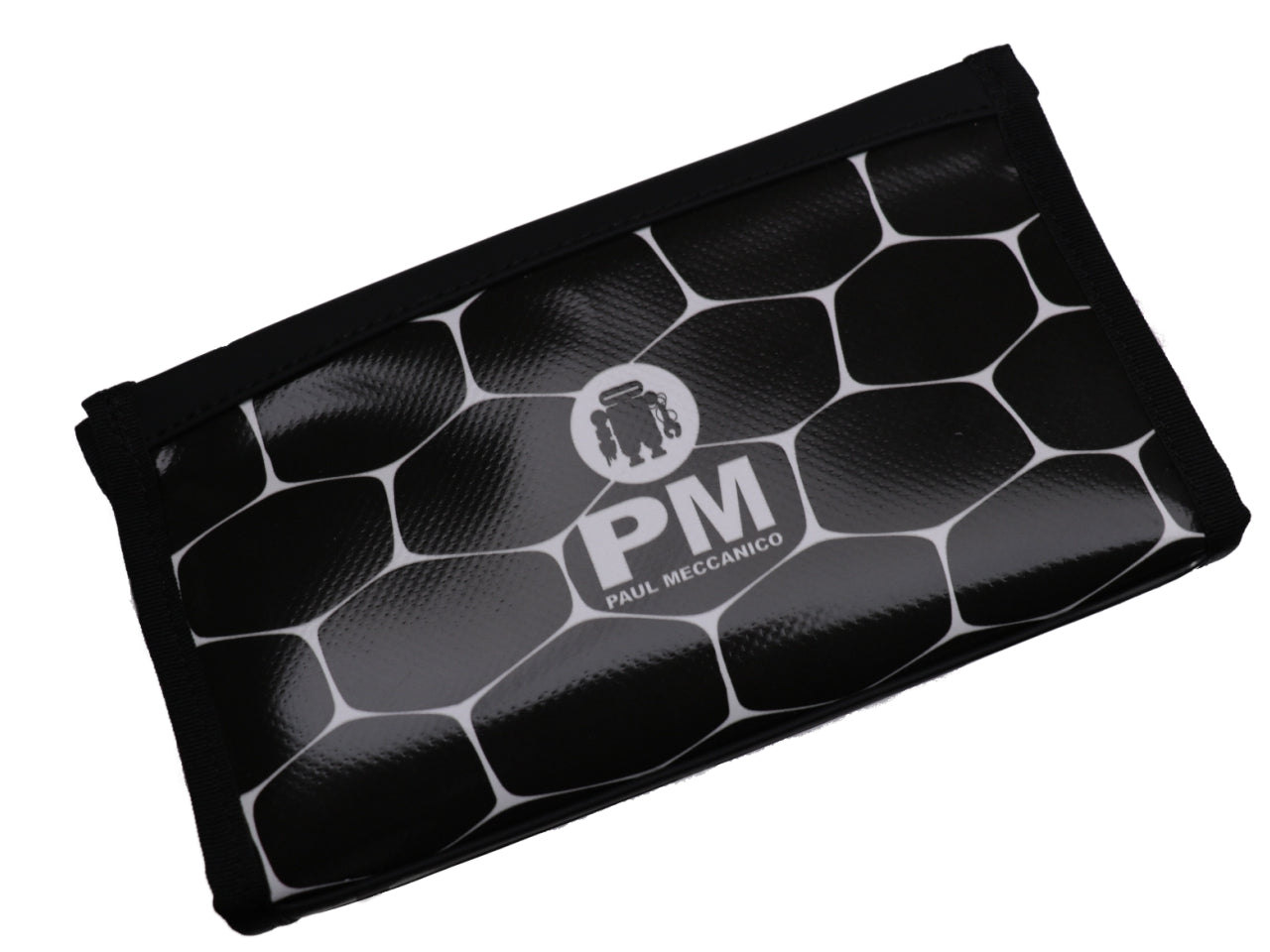 LARGE WOMEN'S WALLET BLACK AND WHITE. MODEL PIT MADE OF LORRY TARPAULIN. - Limited Edition Paul Meccanico