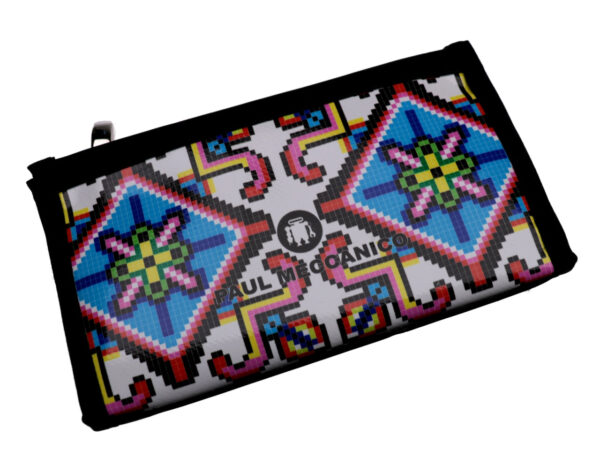 LARGE WOMEN'S WALLET PIXEL FANTASY. MODEL PIT MADE OF LORRY TARPAULIN. - Limited Edition Paul Meccanico
