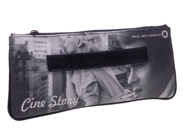 POCHETTE PAUL MECCANICO IN HAMMERED FAUX LEATHER. RIBELLA MODEL CINEMA STYLE. - Unique Pieces Paul Meccanico
