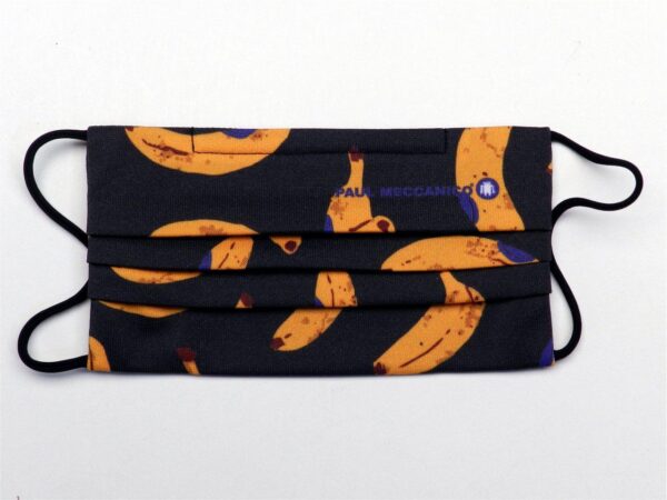 REUSABLE MASK BLACK COLOUR BANANAS PRINT WITH 3 FILTERS INCLUDED. - Paul Meccanico