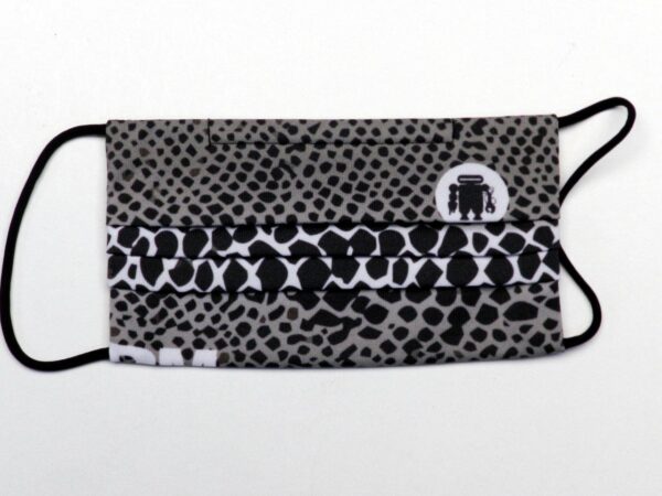 REUSABLE MASK BLACK, GREY AND WHITE COLOURS ANIMALIER FANTASY WITH 3 FILTERS INCLUDED. - Paul Meccanico