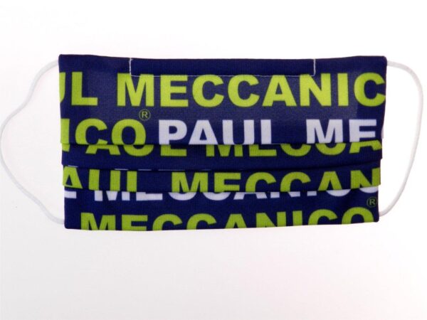 REUSABLE MASK BLUE COLOUR LETTERING FANTASY WITH 3 FILTERS INCLUDED. - Limited Edition Paul Meccanico