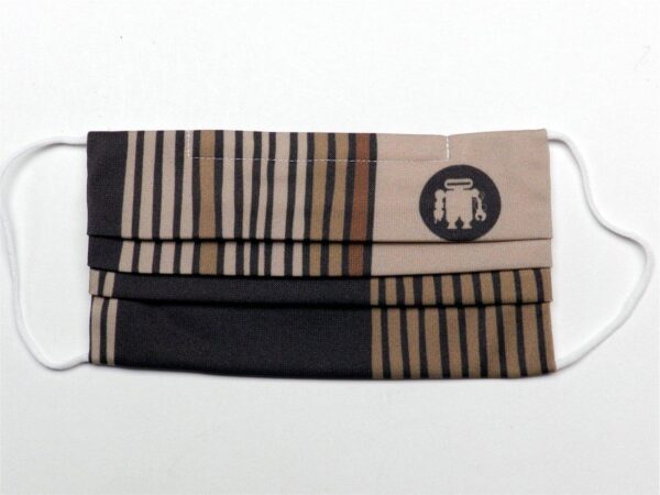 REUSABLE MASK TAUPE AND BEIGE COLOURS GEOMETRIC FANTASY WITH 3 FILTERS INCLUDED. - Paul Meccanico