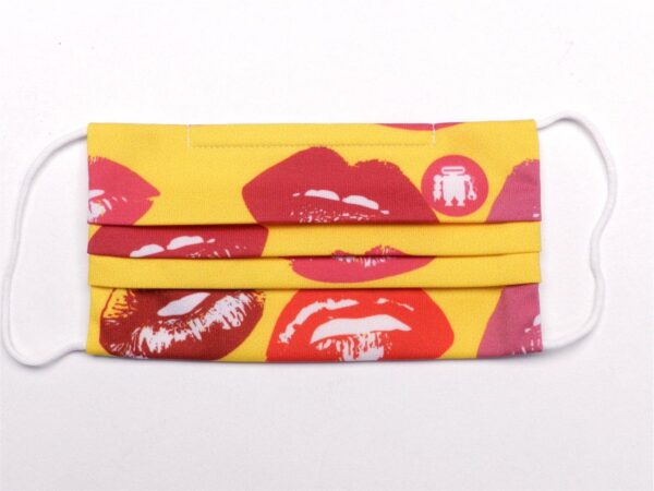 REUSABLE MASK YELLOW COLOUR "KISS" FANTASY WITH 3 FILTERS INCLUDED. - Paul Meccanico