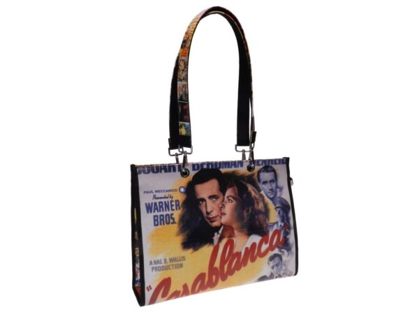 SHOPPER BAG CINEMA STYLE PEPE MODEL MADE OF SOFT SYNTHETIC LEATHER. - Unique Pieces Paul Meccanico