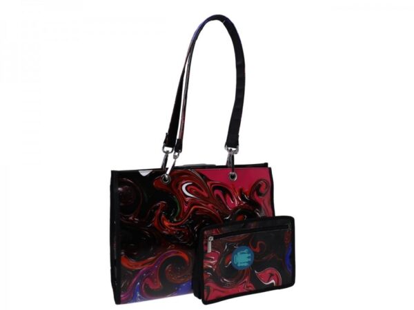 SHOPPER BAG FANTASIA TIE DYE. PEPE MODEL MADE OF LORRY TARPAULIN. - Unique Pieces Paul Meccanico