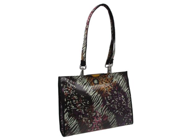 SHOPPER BAG MULTICOLOR ANIMALIER FANTASY. PEPE MODEL MADE OF LORRY TARPAULIN. - Unique Pieces Paul Meccanico