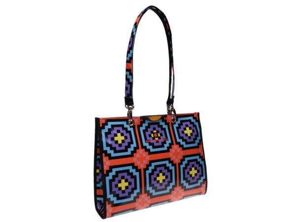 SHOPPER BAG MULTICOLOR GAME STYLE. PEPE MODEL MADE OF LORRY TARPAULIN. - Unique Pieces Paul Meccanico