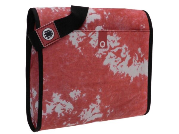 CROSSBODY BAG OFF WHITE AND SALMON TIE DYE FANTASY. MODEL BREAK MADE OF SOFT CRUELTY FREE LEATHER. - Unique Pieces Paul Meccanico