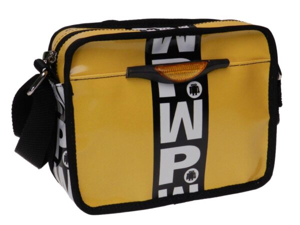 SHOULDER BAG YELLOW COLOUR. FRIK MODEL MADE OF LORRY TARPAULIN. - Limited Edition Paul Meccanico