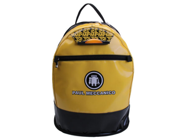 YELLOW BACKPACK PAUL MECCANICO. MODEL SUPER MADE OF LORRY TARPAULIN. - Limited Edition Paul Meccanico