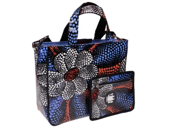 TOTE BAG FLORAL FANTASY. GLAM MODEL MADE OF LORRY TARPAULIN. - Unique Pieces Paul Meccanico