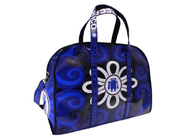 TRAVEL BAG OR SPORTS BAG BLUE COLOR. RAID MODEL MADE OF LORRY TARPAULIN. - Unique Pieces Paul Meccanico