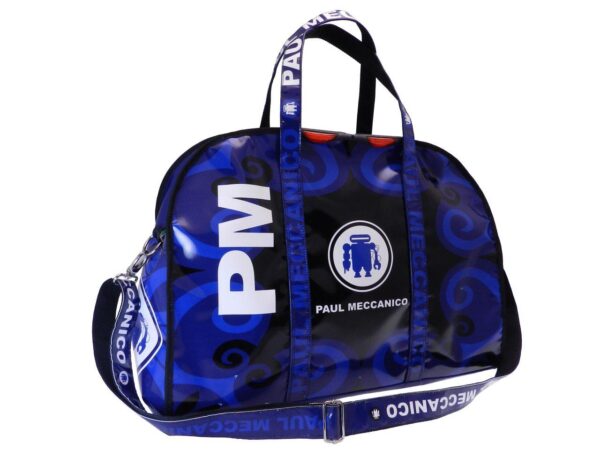 TRAVEL BAG OR SPORTS BAG BLUE COLOR. RAID MODEL MADE OF LORRY TARPAULIN. - Unique Pieces Paul Meccanico