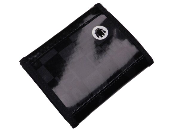 UNISEX WALLET BLACK AND GREY COLOURS. MODEL TOK MADE OF LORRY TARPAULIN. - Paul Meccanico