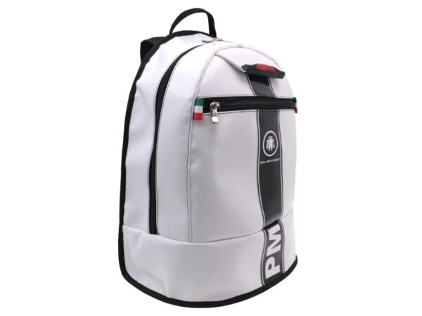 WHITE BACKPACK PAUL MECCANICO. SUPER MODEL MADE OF LORRY TARPAULIN. - Limited Edition Paul Meccanico