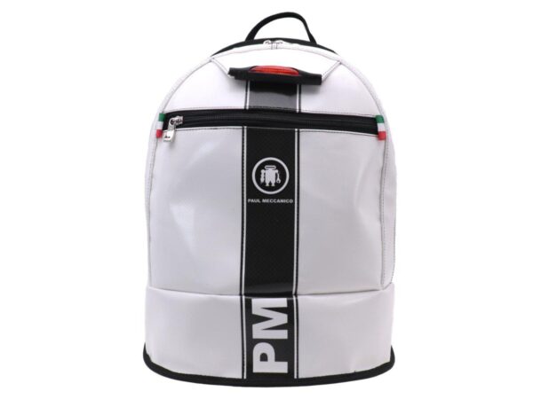 WHITE BACKPACK PAUL MECCANICO. SUPER MODEL MADE OF LORRY TARPAULIN. - Limited Edition Paul Meccanico