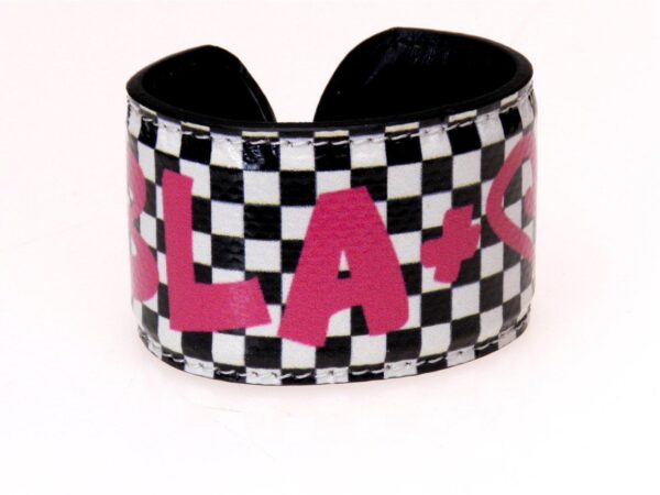 WOMAN BRACELET BLACK AND WHITE COLOURS CHESS FANTASY "BLA + LOVE". - Limited Edition Paul Meccanico