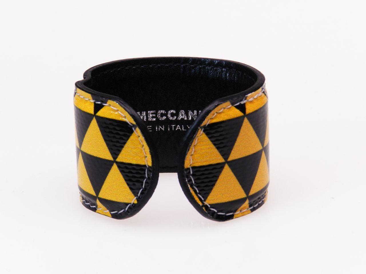 BRACCIALE DONNA NERO E GIALLO COLORI FANTASIA GEOMETRICA. - Edizione limitata Paul Meccanico