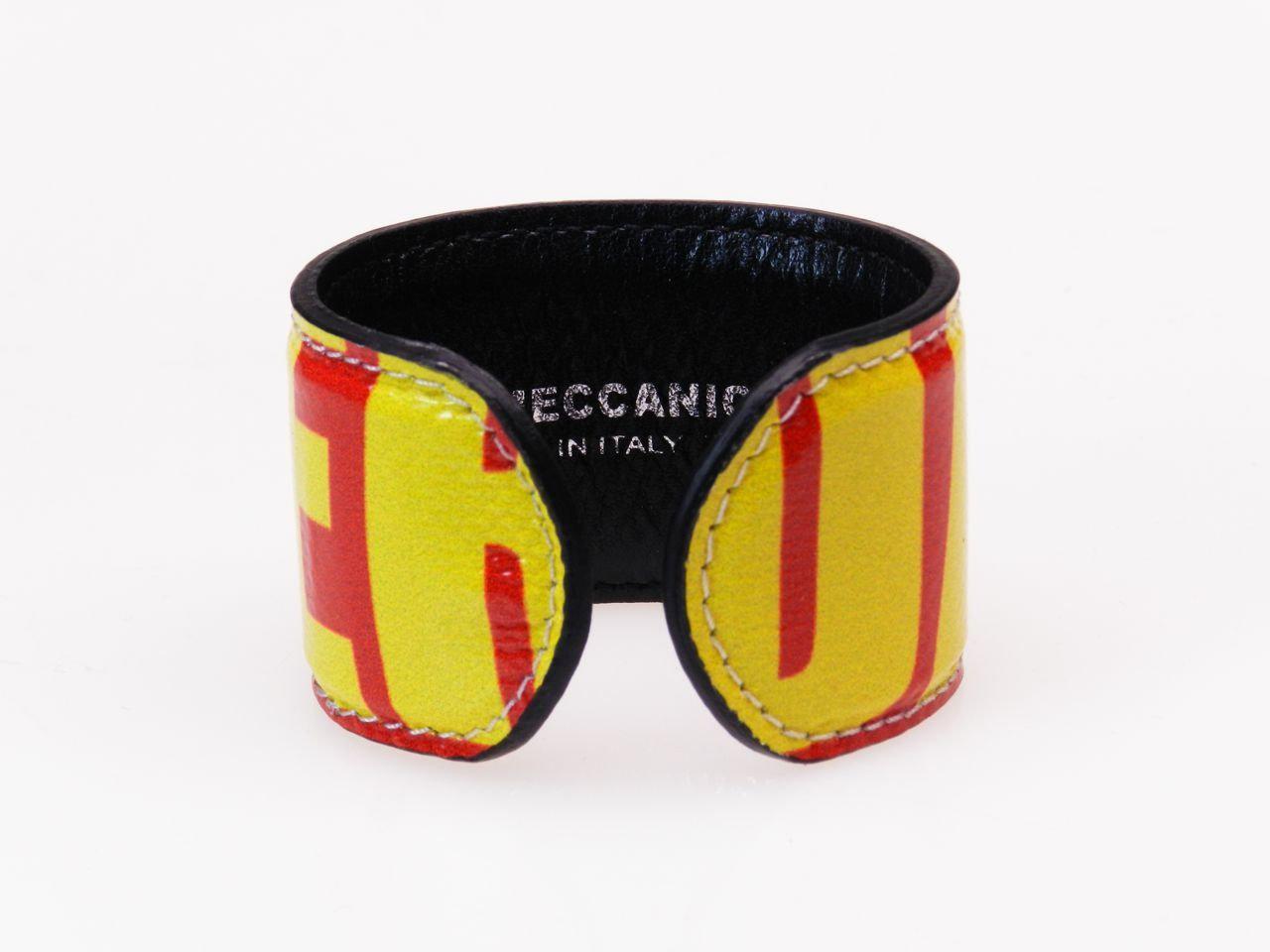 BRACCIALE DONNA COLORE ROSSO E GIALLO "DANGER". - Edizione limitata Paul Meccanico