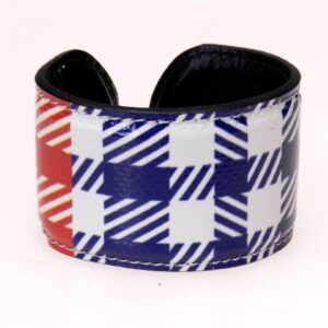 WOMAN BRACELET WHITE, BLUE AND RED COLOURS MADRAS FANTASY. - Limited Edition Paul Meccanico