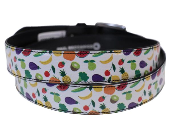 WOMAN'S BELT "FRUITS" MADE OF LORRY TARPAULIN. - Unique Pieces Paul Meccanico