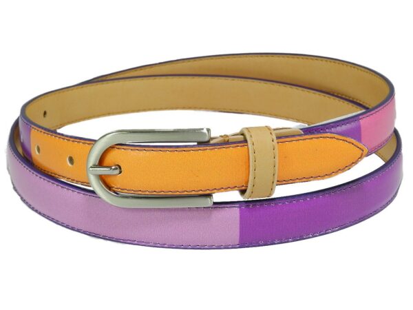 WOMAN'S BELT PAUL MECCANICO. FUXIA, VIOLET, RED AND ORANGE COLOURS. - Paul Meccanico