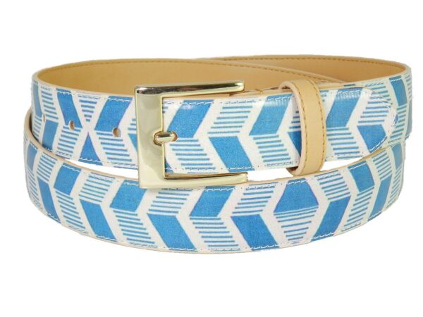 WOMAN'S BELT PAUL MECCANICO. PETROLEUM COLOR 60'S FANTASY. - Paul Meccanico