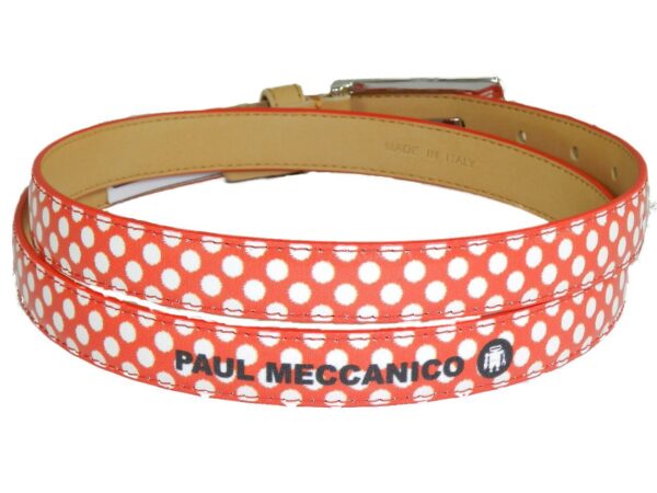 WOMAN'S BELT PAUL MECCANICO. RED AND WHITE COLOURS POIS FANTASY. - Paul Meccanico