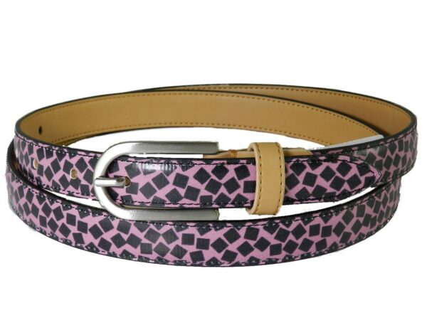 WOMAN'S BELTPAUL MECCANICO. PINK AND BLACK COLOURS WITH TARNISHED FANTASY. - Paul Meccanico