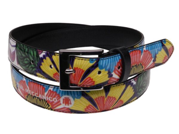WOMAN'S MULTICOR BELT PAUL MECCANICO FLOREAL FANTASY MADE OF LORRY TARPAULIN - Paul Meccanico