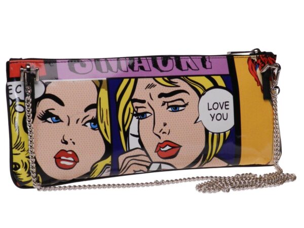 WOMAN'S POCHETTE PAUL MECCANICO CARTOON STYLE. MODEL RIBELLA MADE OF LORRY TARPAULIN. - Unique Pieces Paul Meccanico